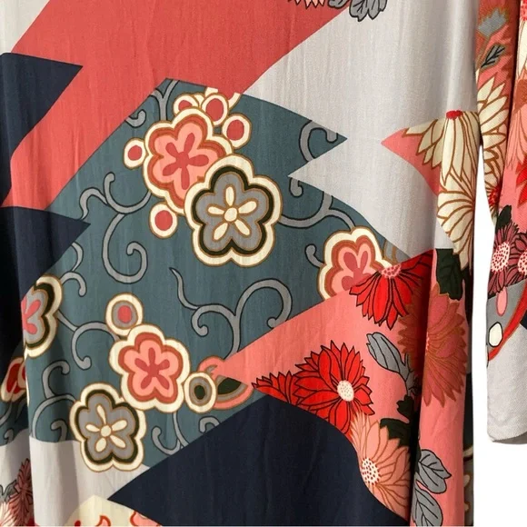 NATORI Multicolor Floral Caftan, size Small, swim coverup pjs loungewear cruise - Picture 10 of 11